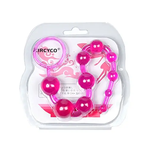 CIRCYCO-Silicone Soft Flexible 10 Beads Vaginal and Anal Beads Butt Plug Anus Stimulator Sex Toy for Women