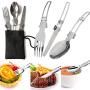 small-lovely Camping Cookware Mess Kit Backpacking Gear & Hiking Outdoors Bag Cooking Equipment Lightweight, Compact, Durable Pot Bowls