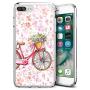 iPhone 7 8 Case,Flexible Soft TPU Cover Shell,Slim Silicone Black Rubber Non-Slip Durable Design Protective Phone Case for iPhone 7 8 -Bicycle