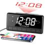 iLuv Morning Call 3, 1.2&quot Jumbo White LED Display Projection Dual Alarm Clock with 180 Degree Reverse Projection, FM Radio, 10 Preset Station, Sleep Timer, Snooze Button, Dimmer, and USB Charging Port