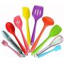 Silicone Kitchenware Set of 10 Sets - Color Silicone Spatula Spaghetti, To Protect The Non-Stick Pan Intact, 10 piece set