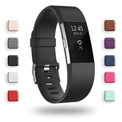 POY Replacement Bands Compatible for Fitbit Charge 2, Classic & Special Edition Adjustable Sport Wristbands