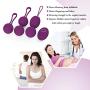 Acvioo 2 in 1 Kegel Exercise Weights & Massage Ball Ben Wa Balls Sets for Women & Silicone - Doctor Recommended for Bladder Control & Pelvic Floor Exercises（Purple）