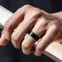 ThunderFit Mens Silicone Rings 7 Rings / 4 Rings / 1 Ring - Brushed Top Beveled Edges Rubber Wedding Bands 6.35mm Wide - 2mm Thick