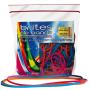 Alliance Rubber 07800 Non-Latex Brites File Bands, Colored Elastic Bands, 50 Pack (7" x 1/8", Assorted Bright Colors in Resealable Bag)