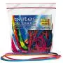 Alliance Rubber 07800 Non-Latex Brites File Bands, Colored Elastic Bands, 50 Pack (7" x 1/8", Assorted Bright Colors in Resealable Bag)