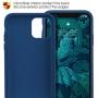 MILPROX iPhone 11 Case with Screen Protector, Liquid Silicone Gel Rubber Shockproof Slim Shell with Soft Microfiber Cloth Lining Cushion Cover for iPhone 11 6.1 inch (2019)-Blue Horizon