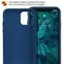 MILPROX iPhone 11 Case with Screen Protector, Liquid Silicone Gel Rubber Shockproof Slim Shell with Soft Microfiber Cloth Lining Cushion Cover for iPhone 11 6.1 inch (2019)-Blue Horizon