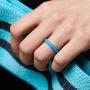 ThunderFit Womens Thin Swivel Rings, 10 Rings / 8 Rings / 4 Rings / 1 Ring - Stackable Silicone Wedding Rings - 2.5mm Wide - 2mm Thick