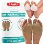 Metatarsal Pads by MEDIZED| Ball of Foot Cushions Gel Pad All Day Pain Relief and Comfort One Size Fits Shoe Inserts for Women and Men (Metatarsal Sock & Gel Pad)