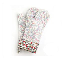 GuiXinWeiHeng shoutao Silicone Plus Cotton oven insulated gloves, high temperature resistant kitchen baking gloves, 5