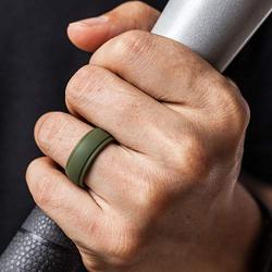 Saco Band Silicone Rings Men - 7 Rings / 1 Ring Rubber Wedding Bands