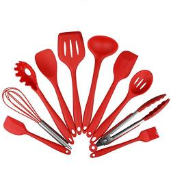 Gwjs Silicone Kitchenware, Non-stick Heat-resistant Cookware Kitchen Ten-piece Kitchen Gadget Kitchen Tool- 29cm(11.4inch)