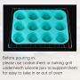 Silicone Muffin Pan Set - Cupcake Pans 12 Cups Silicone Baking Molds,BPA Free 100% Food Grade, Pinch Test Approved, Pack of 2