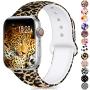 Humenn Compatible with Apple Watch Band 38mm 40mm 42mm 44mm,Soft Silicone Fadeless Pattern Printed Replacement Bands for iWatch Series 1,2,3,4