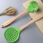 Wooden Handle Silicone Kitchenware Non-stick Pot Set Kitchen Cooking Set 7 Piece Set Kitchen Supplies
