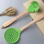 Wooden Handle Silicone Kitchenware Non-stick Pot Set Kitchen Cooking Set 7 Piece Set Kitchen Supplies