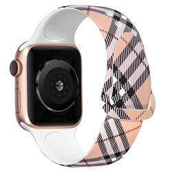 Bravely klimbing Floral Bands Compatible for Apple Watch Band 40mm 44mm 38mm 42mm Fadeless Pattern Printed Replacement Band Wristband for iWatch Series 5 4 3 2 1, for Women Men Kids