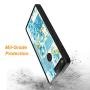 Google Pixel Case, Blue Flower Shock-Absorption TPU Rubber Bumper Google Pixel Case, Ultra Thin Slim Protective Cover for Google Pixel-Black