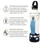 REUZBL Bottle Boot Bumper Silicone Sleeve Protector with Handle for Hydro Flask, 21oz 24oz 32oz 40oz