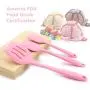 Kitchenware Silicon - Pink Silicone Cookware Sets 6 Pieces Egg Beater Spoon Clip Spatula Oil Brush Ware Dresses - Vegetable Santa Melon Spatula Utensil Brush Ware Silicon New Pink Pink Gi
