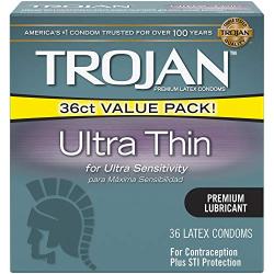 Trojan Ultra Thin Lubricated Condoms 36ct