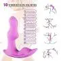 JunRP Wearable Privacy Mssager with Remote Control Vib Toy for Women - Purple