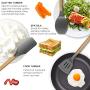 Silicone Kitchenware Set, 9 Pieces of Silicone Kitchen Utensils, Kitchen Spatula Set - Best Non-Stick Kitchen Cookware Set, Suitable for Cooking