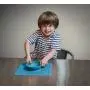ezpz Happy Bowl - One-Piece Silicone placemat + Bowl (Lime)