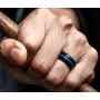 Saco Band Mens Silicone Rings Wedding Bands - 7 Pack / 1 Ring