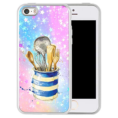 iPhone SE 5s 5 Case, Kitchenware Shock-Absorption TPU Rubber Bumper iPhone SE 5s 5 Case, Ultra Thin Slim Protective Cover for iPhone SE 5s 5-Clear