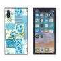 iPhone Xs Max Case, Blue Flower Shock-Absorption TPU Rubber Bumper iPhone Xs Max Case, Ultra Thin Slim Protective Cover for iPhone Xs Max-Black