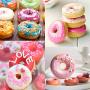 HEHALI 3pcs Donut Pan Mold, Silicone Cake Bagel Baking Doughnuts Mold BPA Free, with Icing Bag, Dishwasher Microwave Safe
