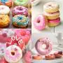 HEHALI 3pcs Donut Pan Mold, Silicone Cake Bagel Baking Doughnuts Mold BPA Free, with Icing Bag, Dishwasher Microwave Safe