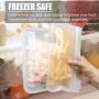 Reusable Storage Bags - 6 Pack Airtight Freezer Bags (4 Pack Reusable Sandwich Bags & 2 Reusable Snack Bags), BPA FREE Ziplock Lunch Bag for Food Travel Storage Home Organization