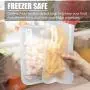 Reusable Storage Bags - 6 Pack Airtight Freezer Bags (4 Pack Reusable Sandwich Bags & 2 Reusable Snack Bags), BPA FREE Ziplock Lunch Bag for Food Travel Storage Home Organization