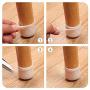 Furniture Silicon Protection Cover for Chair Legs, 46 Pcs Silicone Chair Leg Caps Furniture Leg Silicone Floor Slip Bottom Chair Pads for Round Furniture Table Feet