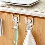 MOVEmen Hook 2Pcs Stainless Steel Lovers Shaped Hook Kitchen Hanger Clothes Storage Rack Tool Bathroom Hook Shower Hook Towel Hook Mop Shelf Umbrella Kitchenware Curtain Toothbrush Holder