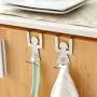 MOVEmen Hook 2Pcs Stainless Steel Lovers Shaped Hook Kitchen Hanger Clothes Storage Rack Tool Bathroom Hook Shower Hook Towel Hook Mop Shelf Umbrella Kitchenware Curtain Toothbrush Holder
