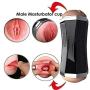 Yikiop Electric Silicone Thrusting Automatic Sucking Male Aír-cr?ft Cup Man Massager Multi-Speed Medical Silicone Waterproof Handheld Vibrating Massaging Toys Warm Cup - Training Sleeve