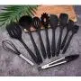 Silicone Kitchenware Set, Cooking Spoon Shovel Scraper 10 Piece Set Baking Barbecue Cooking Utensils