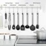 Spatula Soup Spoon Kitchenware Silicone Kitchen Cooking Utensils A Set of Pieces Premium Heat Resistant Tools,8pcs