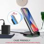 Yootech Wireless Charger, Qi-Certified 10W Max Wireless Charging Stand with Quick Adapter, Compatible with iPhone 11/11 Pro/11 Pro Max/XS/XR/XS MAX/X/8, Galaxy Note 10/Note 10 Plus/S10/S10 Plus/S10E