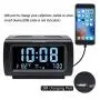 DreamSky Decent Alarm Clock Radio with FM Radio, USB Port for Charging, 1.2 Inch Blue Digit Display with Dimmer, Temperature Display, Snooze, Adjustable Alarm Volume, Sleep Timer.