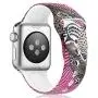 KOLEK Floral Bands Compatible with Apple Watch 38mm  40mm, Silicone Fadeless Pattern Printed Replacement Bands for iWatch Series 4 3 2 1, Flower Leopard, S M