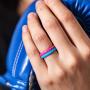 ThunderFit Thin and Stackable Silicone Rings, 8 Rings / 4 Rings / 1 Ring - Silicone Wedding Bands for Women - Diamond Pattern