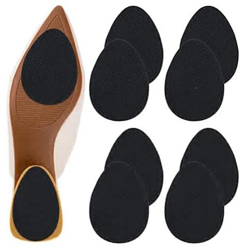 Non-Slip Shoe Pads, GADEBAO Self-Adhesive Anti-Slip Sole Sticker Protector, Premium Odorless Silicone Non Skid Shoe Grips for High Heels (Black-8 pcs)