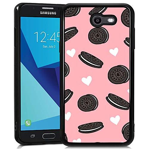 Samsung Galaxy J7 2017 Case,Flexible Soft TPU Cover Shell,Slim Silicone Black Rubber Non-Slip Durable Design Protective Phone Case for Samsung Galaxy J7 2017 -Biscuits