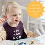 Simka Rose Silicone Bib - Waterproof Baby Bibs for Girls and Boys - Perfect for Babies and Toddlers - Easy to Clean Feeding Bibs - Excellent Baby Shower Gift - Set of 2 (Plum/Pink)