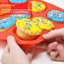 Perlli Top Quality 12 Cup Silicone Muffin Pan - Cupcake Mold Nonstick - Bpa Free Food Grade - Large Muffin Tin Baking Cups Liners - Reusable Rubber Bakeware Trays - Dishwasher Microwave Oven Safe